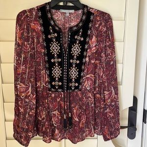 Beautiful fall Anthropologie blouse
